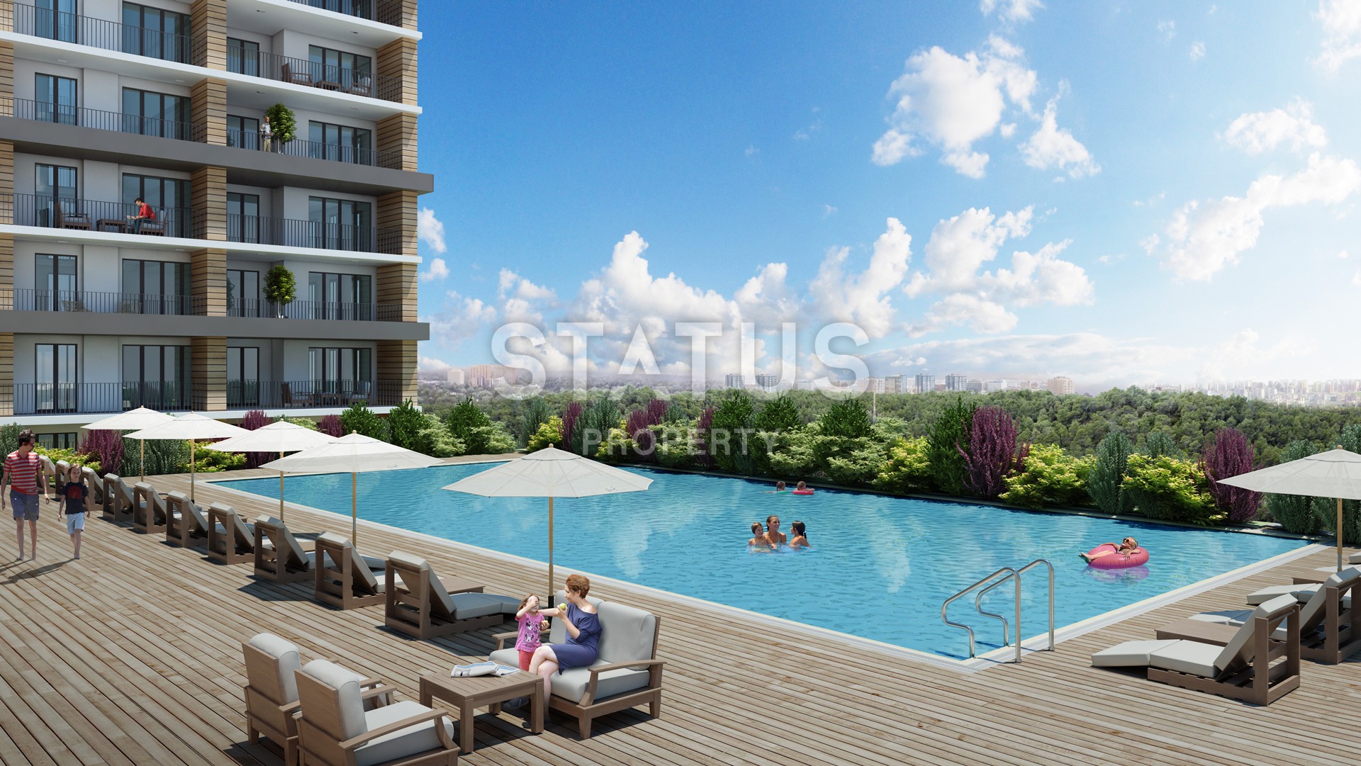 A new investment complex with different layouts of apartments in the popular area of Bahcesehir, Istanbul. фото 1