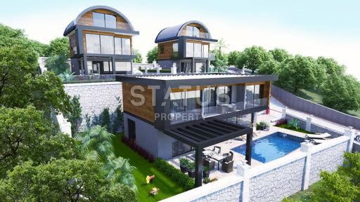 New project of Villas 3+1 and 4+1 with private plots and panoramic sea views. Bektas, Alanya. фото 2