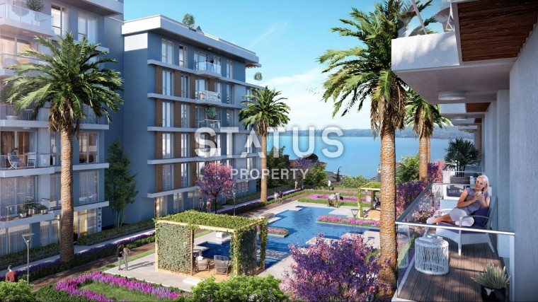 Apartments of different layouts from 65 to 234 m2 in a luxury complex overlooking the sea and the lake. Buyukcekmece, Istanbul. photos 1
