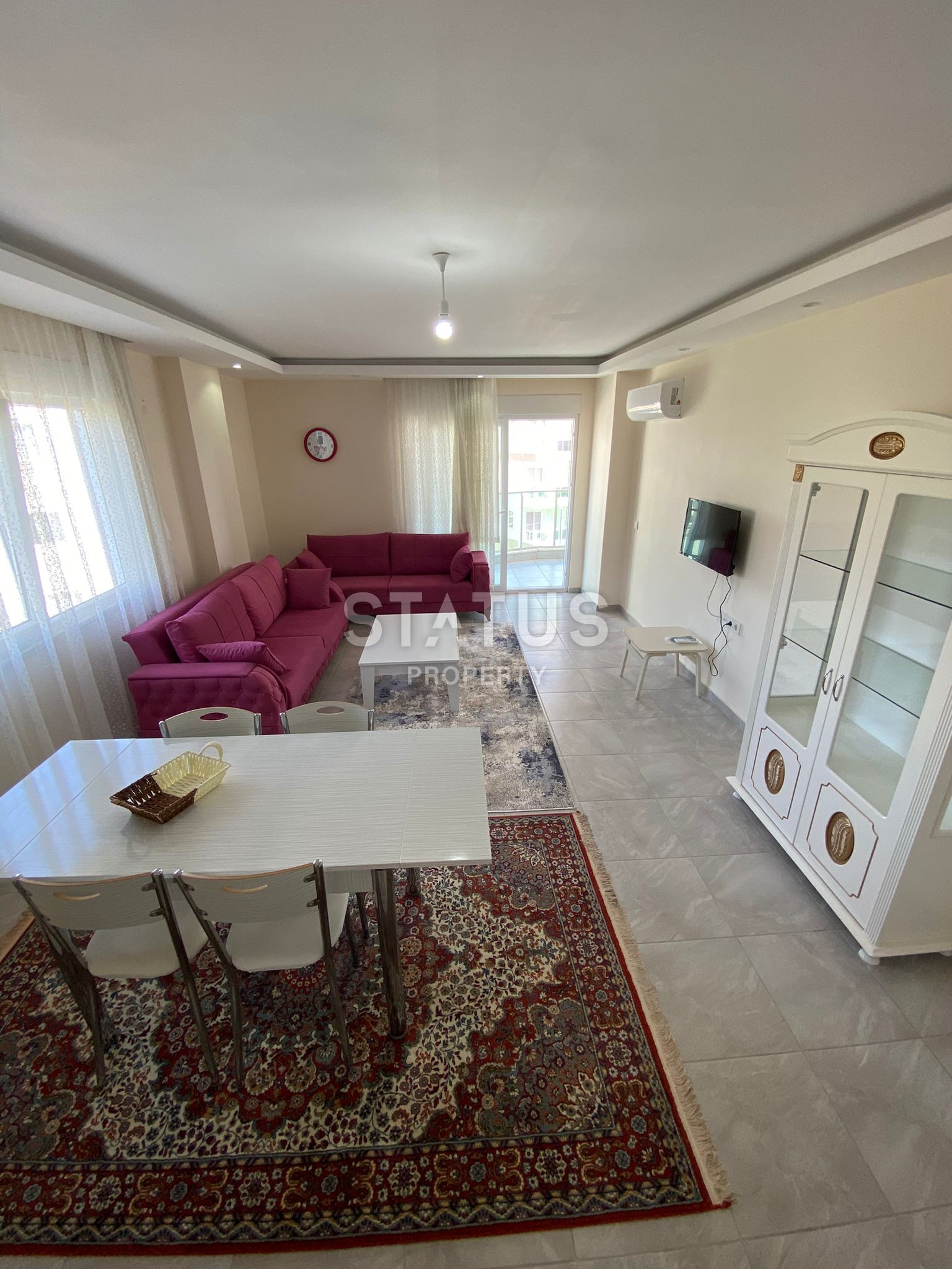 Spacious apartment of 1+1 layout, 70 m2 with partial sea view in Mahmutlar, Alanya фото 1
