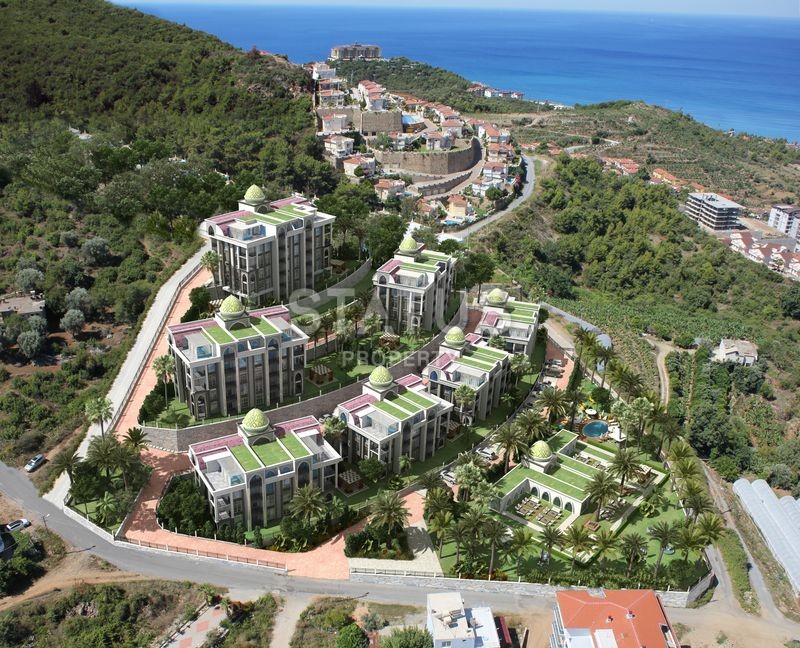 Apartments from 1+1 to 5+1 in a luxurious premium complex at the excavation stage. Kargicak, Alanya. фото 1