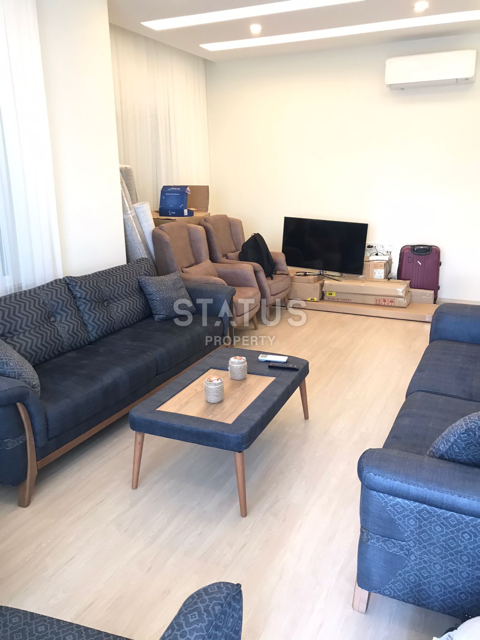 New furnished 3+1 layout apartment, 150 m2 in the center of Alanya фото 1