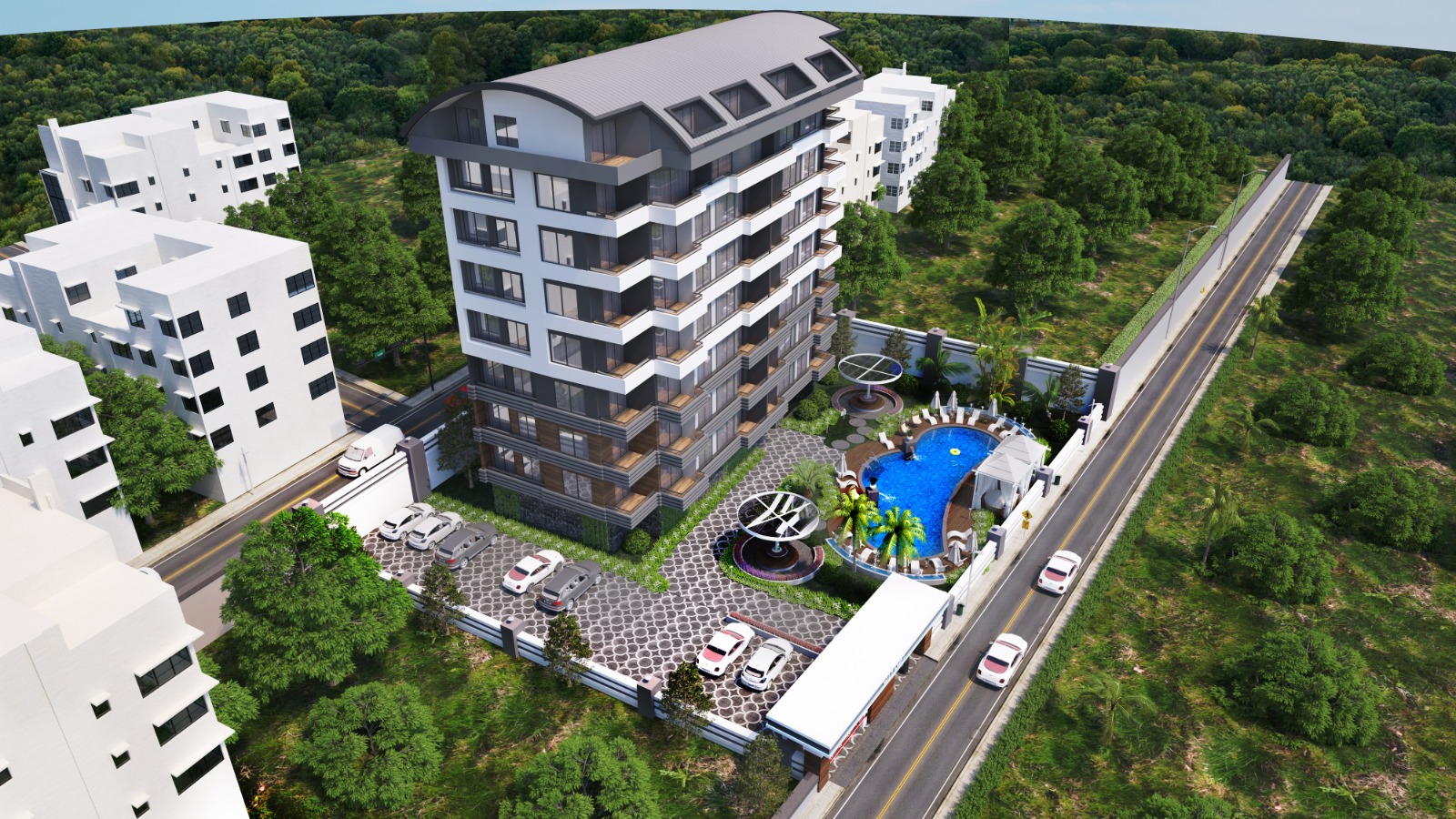 Investment project in Avsallar, Alanya. Apartments layout 1+1, 42-55 m2 and 2+1, 65-130 m2. Installment plan with a down payment of 30%. фото 1