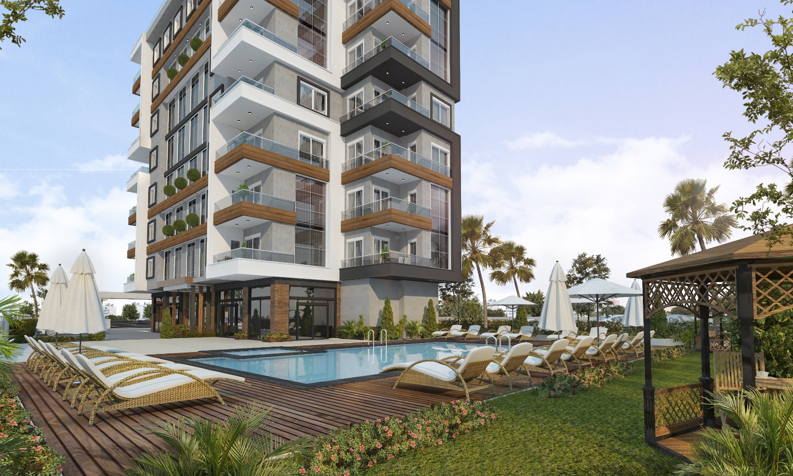 Apartments 2+1 and 5+1 in a new investment project from 97 - 240 m2. Avsallar, Alanya. фото 1