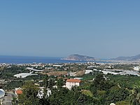 Plot of land 1073 m2 with a panorama of the Mediterranean Sea and the Fortress. Mahmutlar, Alanya. фото 1