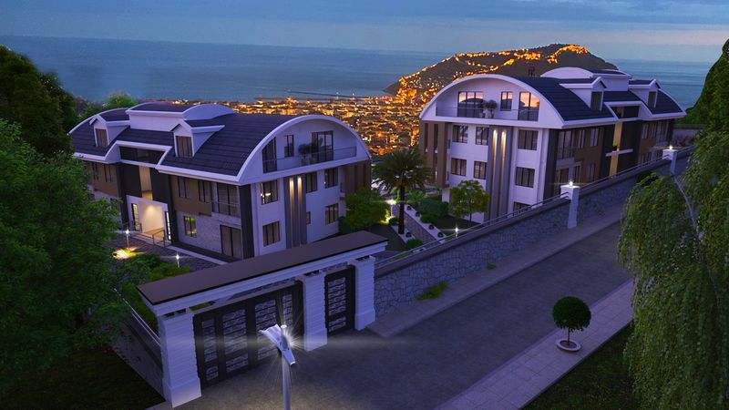 Elite complex according to German standards at the final stage of construction with a direct view of Alanya and the sea in the Tepe area. фото 1