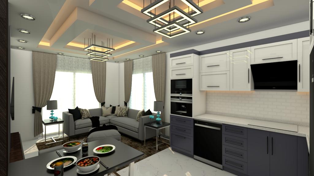 1+1 layout apartment in a house under construction, 55 m2. фото 2