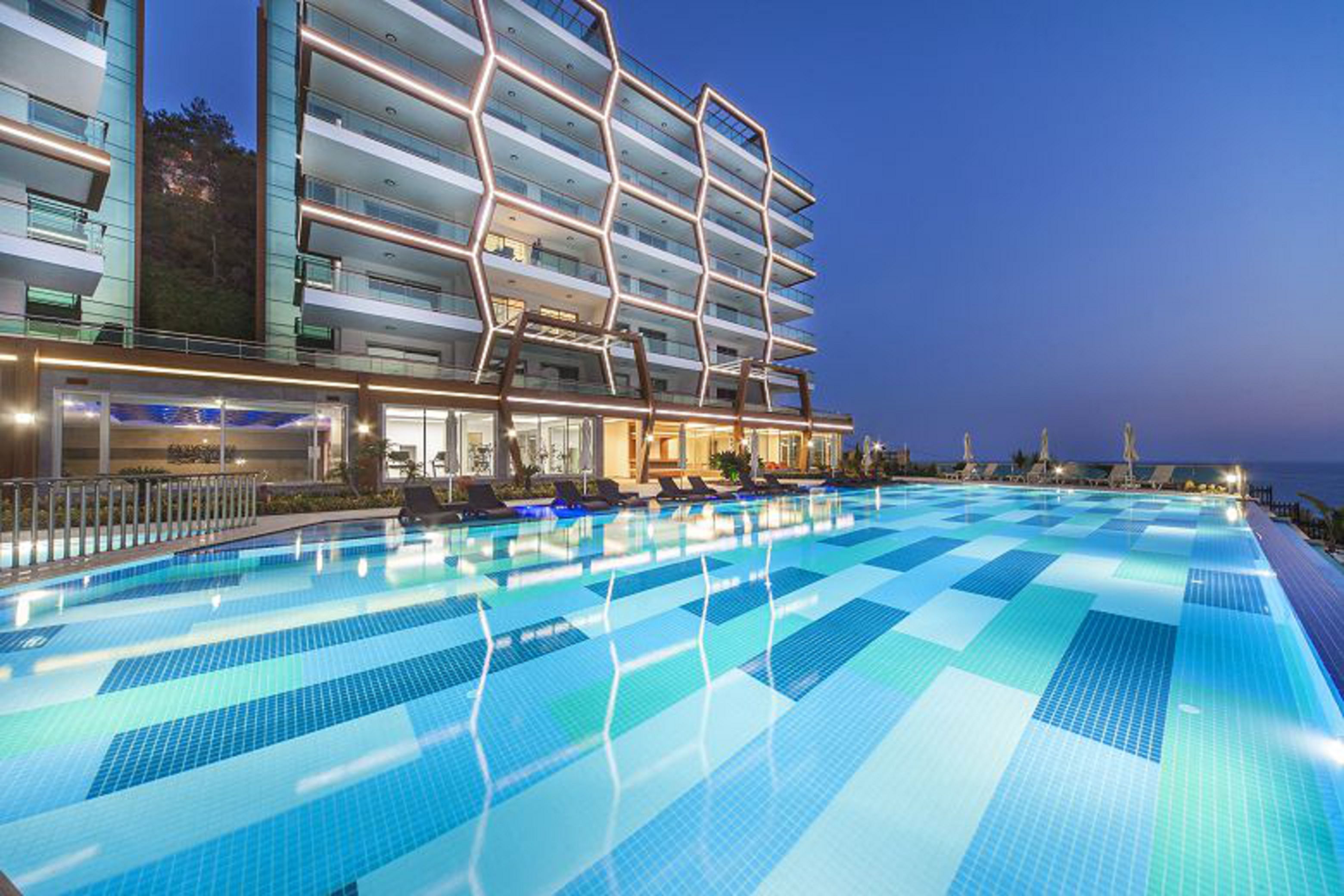 Apartment 1+1 with direct sea view, 67 m2 in a premium complex. Kargicak, Alanya. фото 1