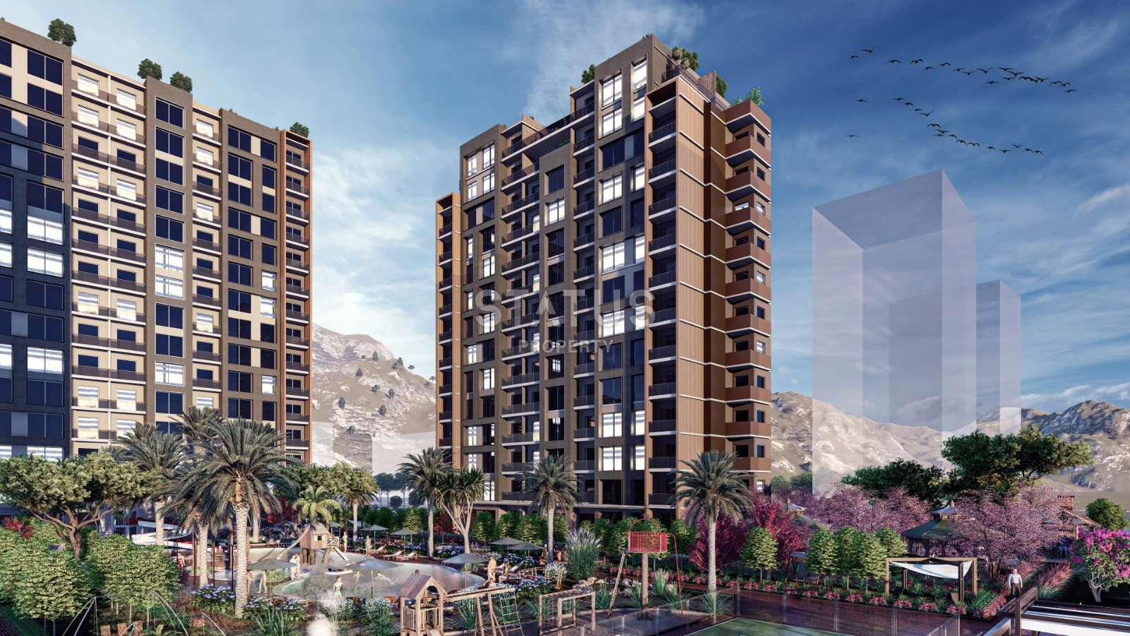 Investment project in the city of MERSIN! Sea view apartments: 1+1 - 62 sq.m, 2+1 - 83 sq.m. фото 1