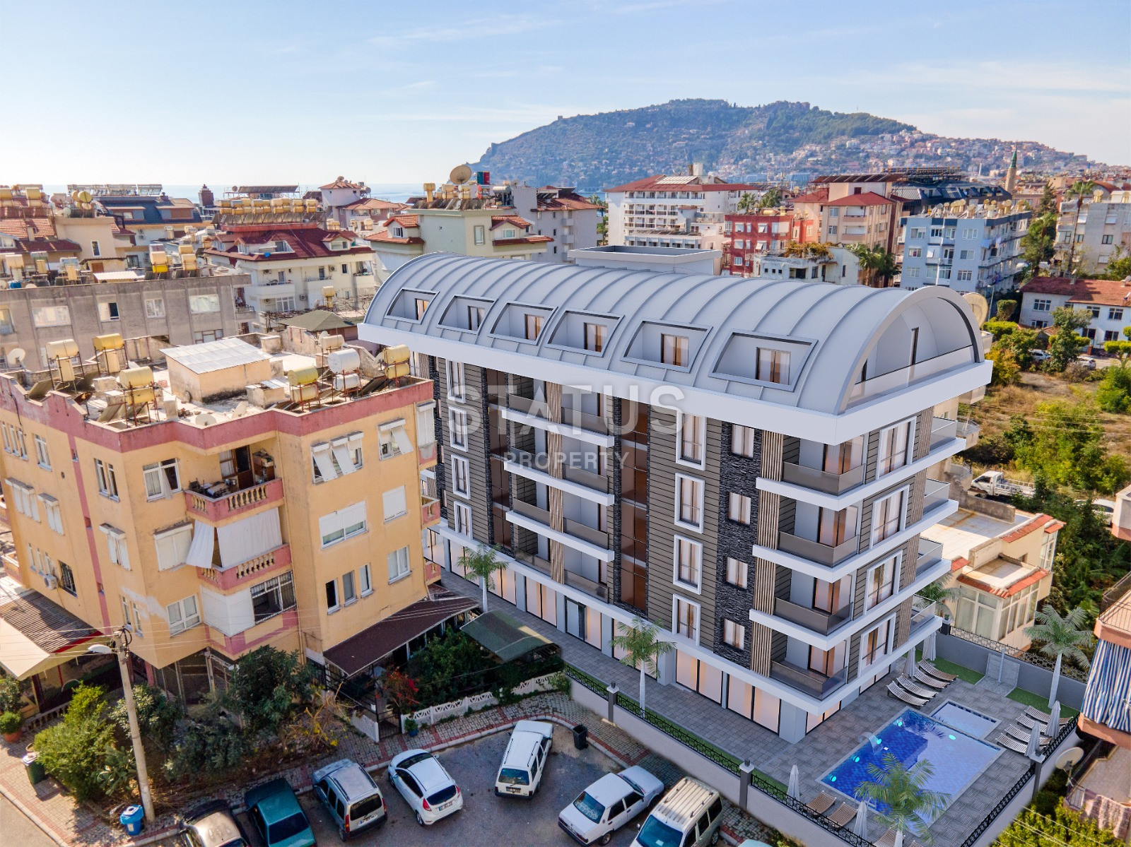 A new complex under construction in the center of Alanya in the Keykubat beach area, 51-108 sq.m. фото 1