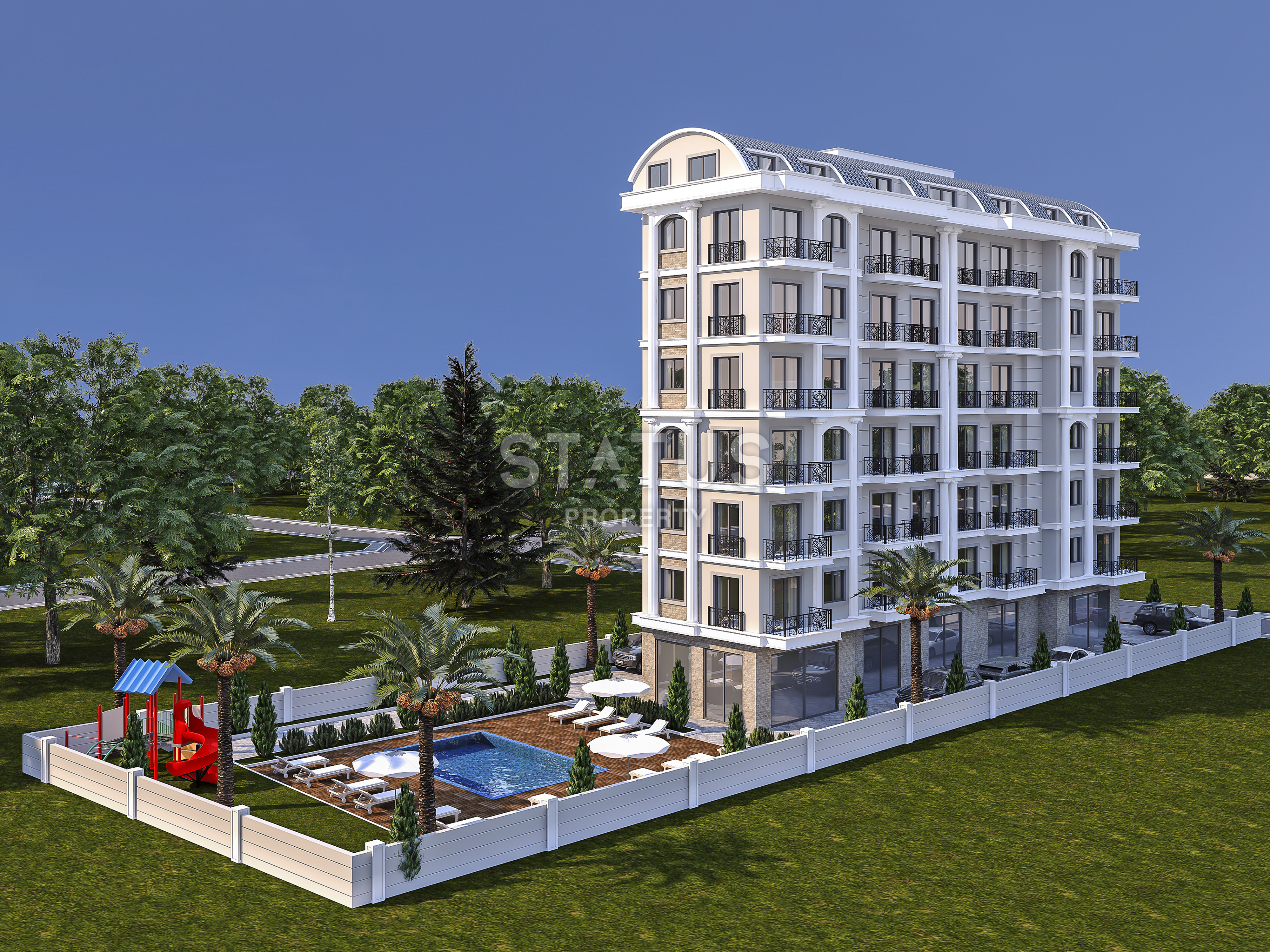 Новый, инвестиционный проект на стадии котлована, в районе Махмутлар, апартаменты разных планировок от 52 до 145 кв.м. фото 1