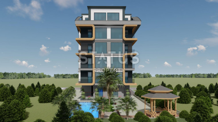 Апартаменты 2+1 и 3+1 у моря на этапе строительства в курортном районе Лара в Анталии. фото 1