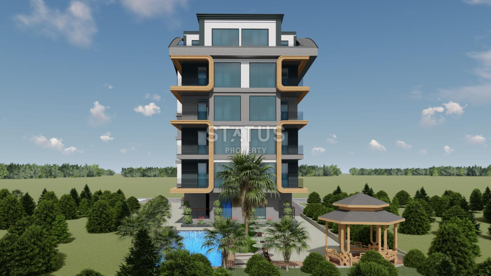 Апартаменты 2+1 и 3+1 у моря на этапе строительства в курортном районе Лара в Анталии. фото 1