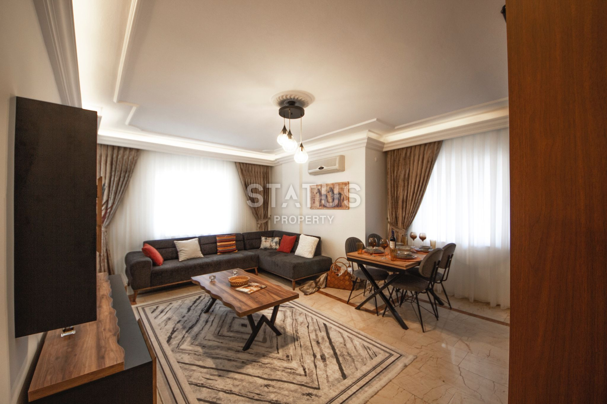 Spacious apartment 2+1 with furniture and new appliances in the Cleopatra area, 100 sq.m. фото 1