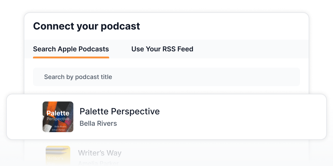 Connect your podcast