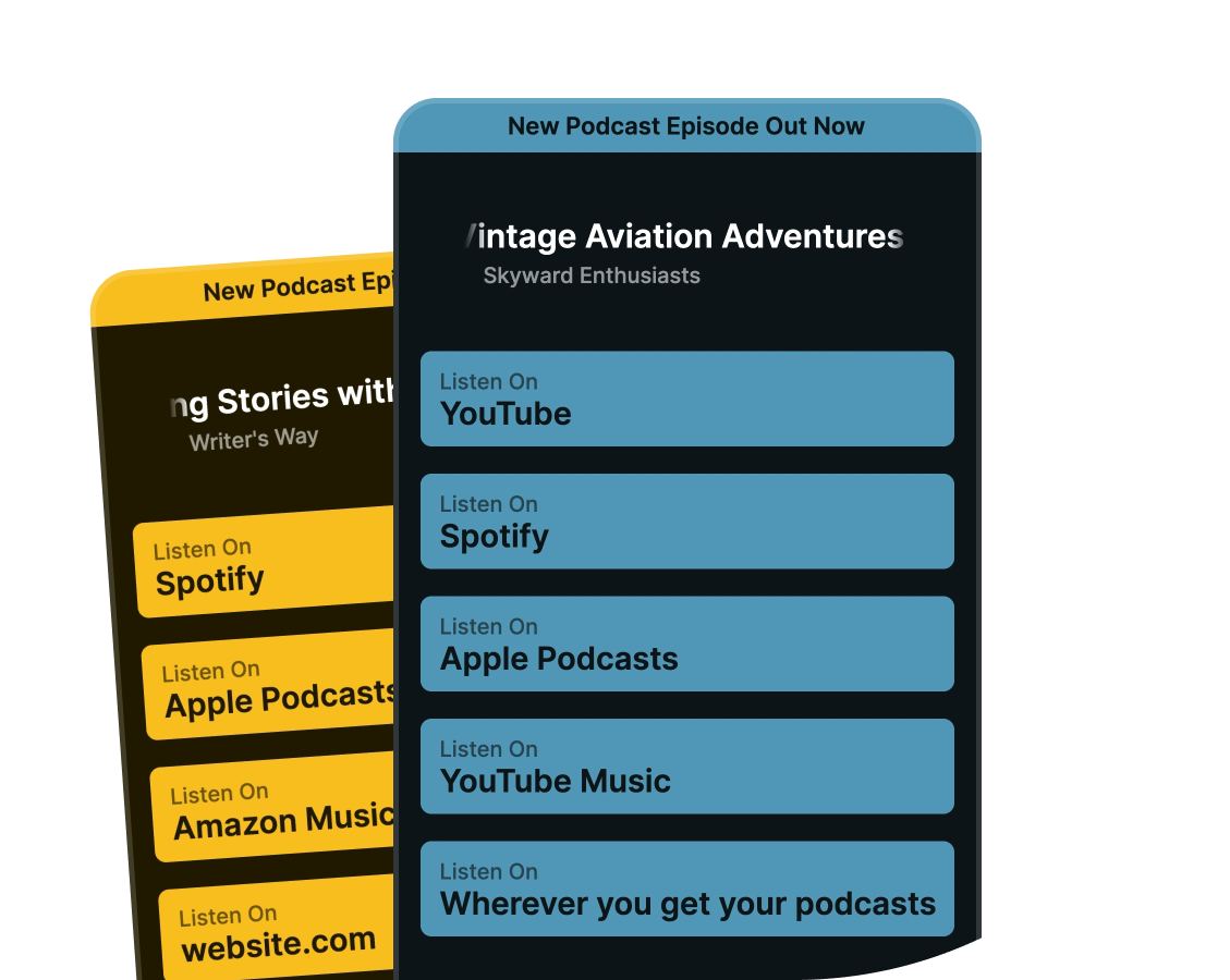 Refer new listeners to your podcast or website