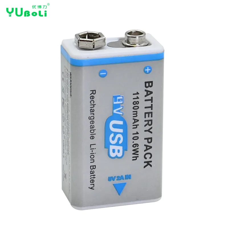 Batterie rechargeable USB-C Li-Ion 9V 1180mAh