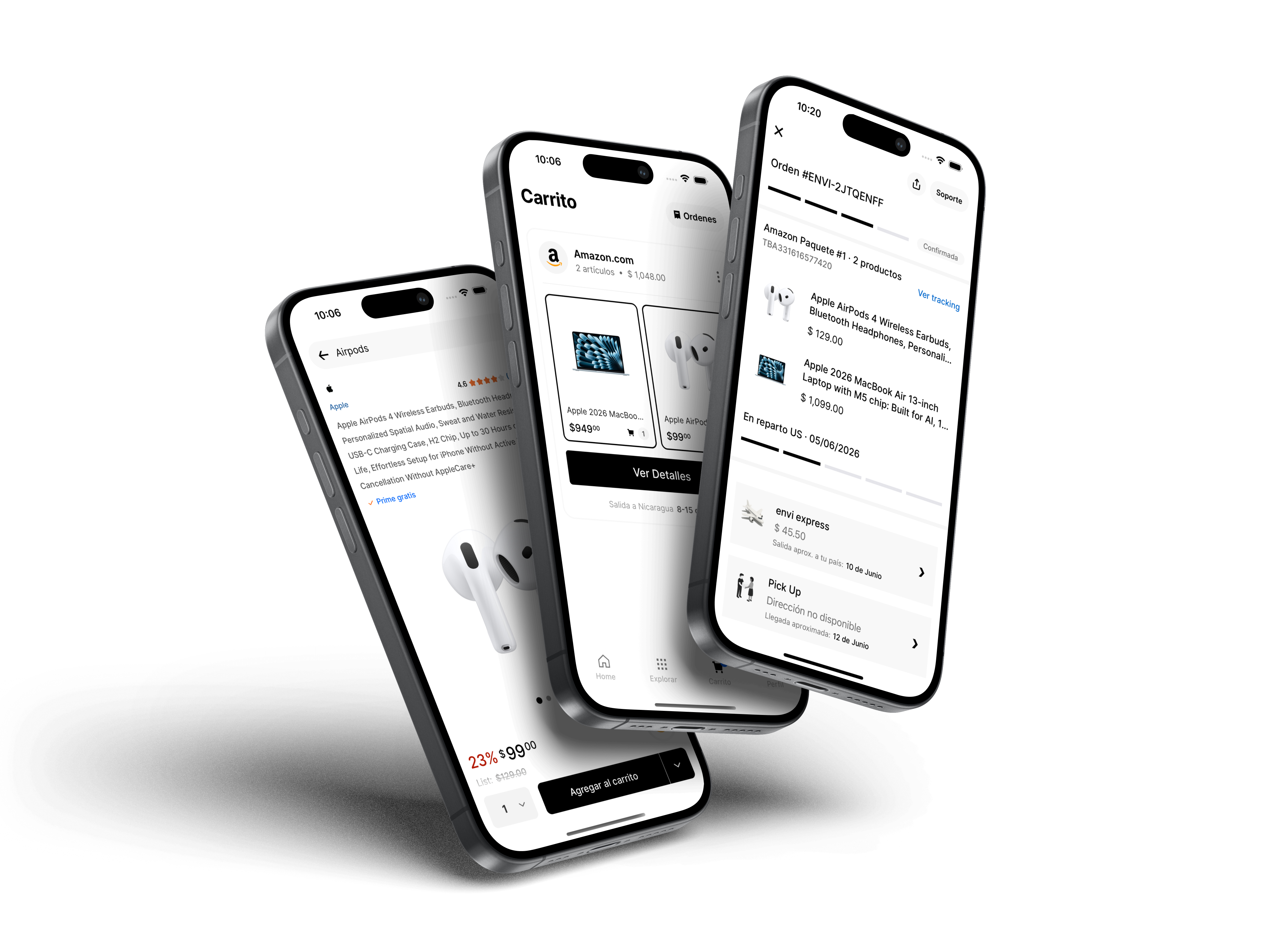 App envi — compra en Amazon y recibe en Nicaragua