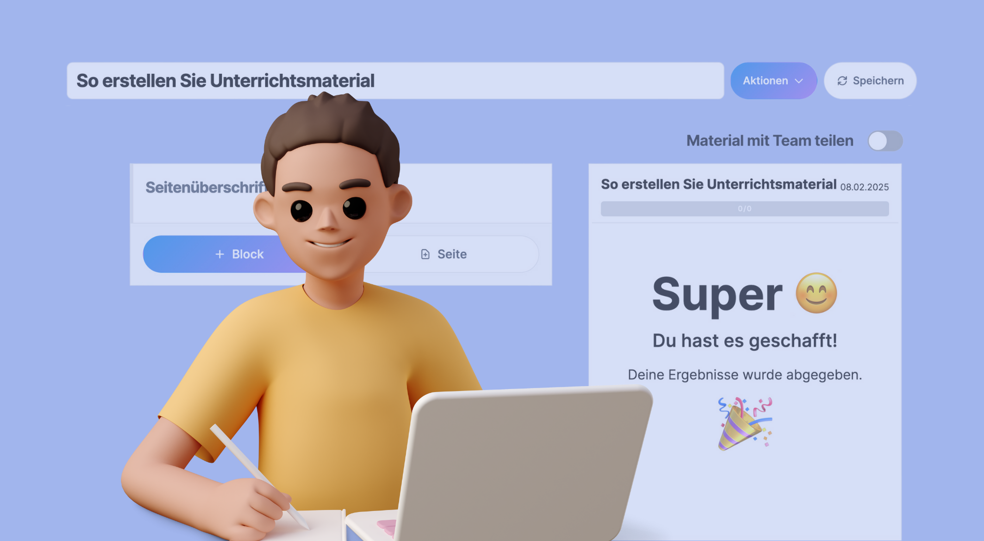 Kurzanleitung: Digitale Arbeitsblätter erstellen