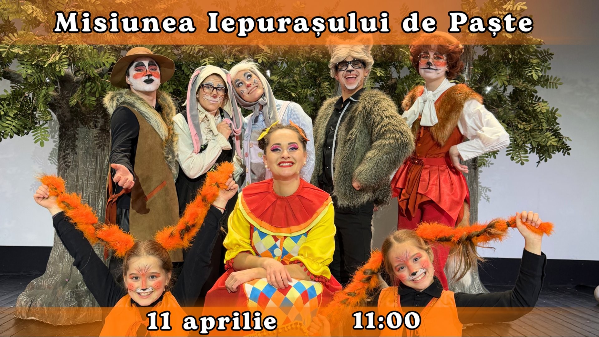 Misiunea Iepurașului de Paște - Spectacol Interactiv pentru Copii | Teatrul Planeta Clounella | 11 APRILIE 2026 | 11-00
