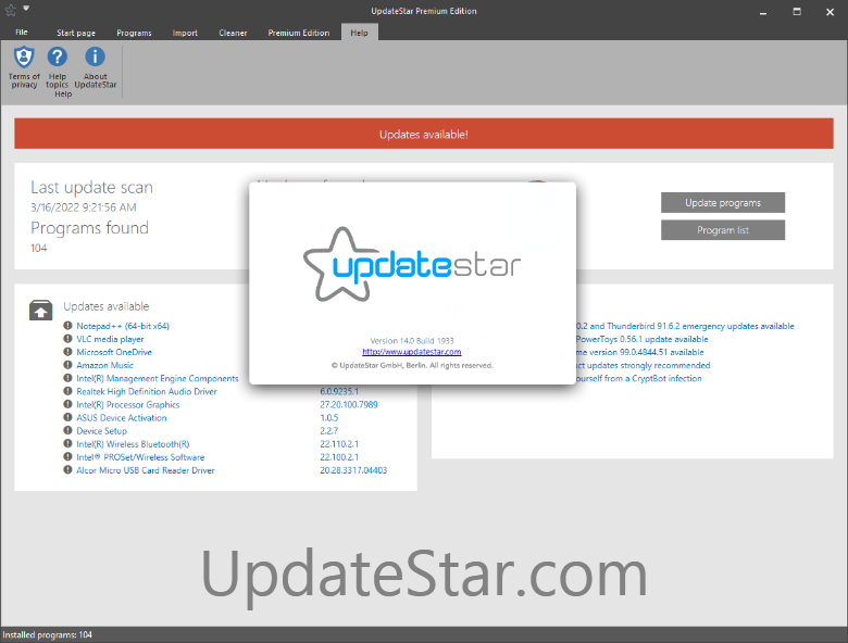 UpdateStar Premium Edition 15.0.1962