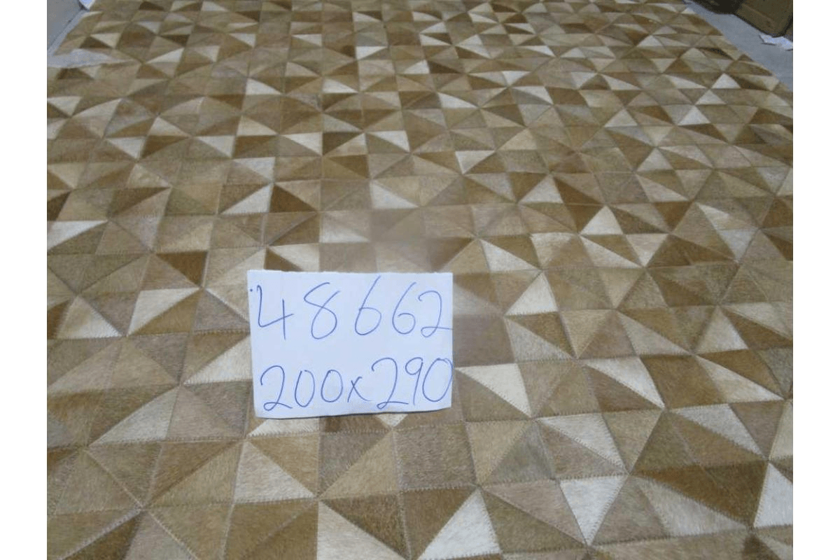Carpet 100% Leather Handmade Hair On Hide