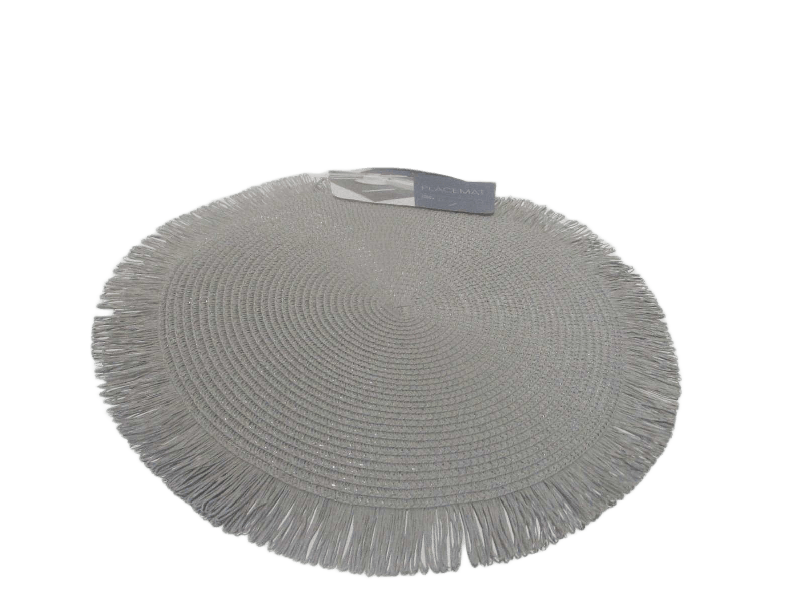 Placemat Grey 2r38cm, 70g 12pcs/Opp 75%pvc+25%polyester