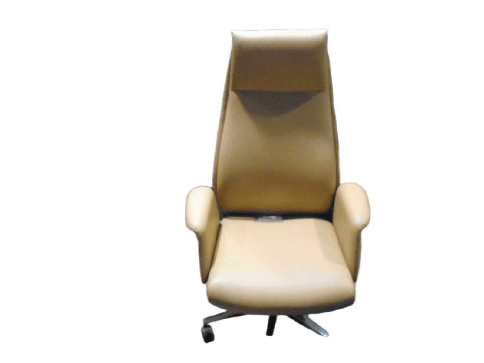 Office Chair High Back , Pu Synchronized Mechanism 4 Positions Locked Aluminum Base 700mm Tuv Class4 Chrome Gas Lift +pu Castors Camel Al503-2271.5w*65d*121-129h