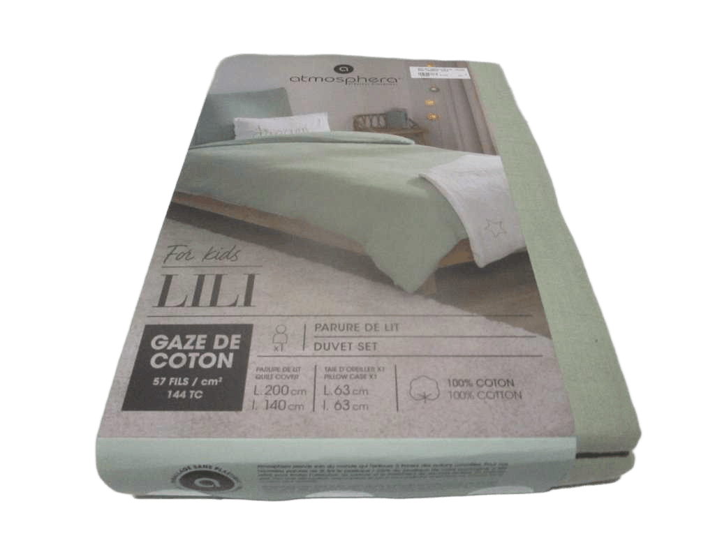 Bed Set Green Ctn Gze 140x200