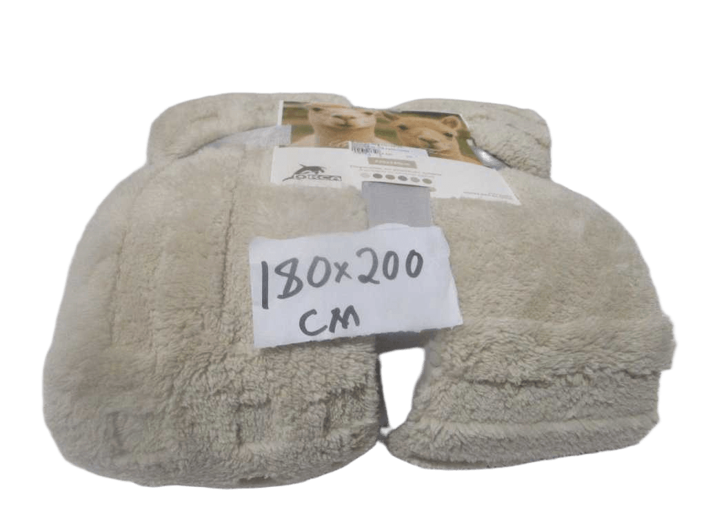 Blanket, 100% Polyester, 220gsm Packing: Color Card+cord Beige 180*200