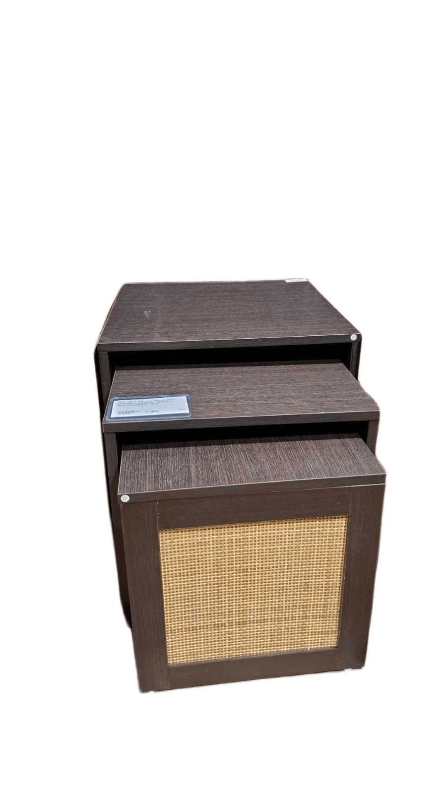 End Table Set Of 3 Wood 53020 45x45x45 + 40x40x40 + 35x35x35