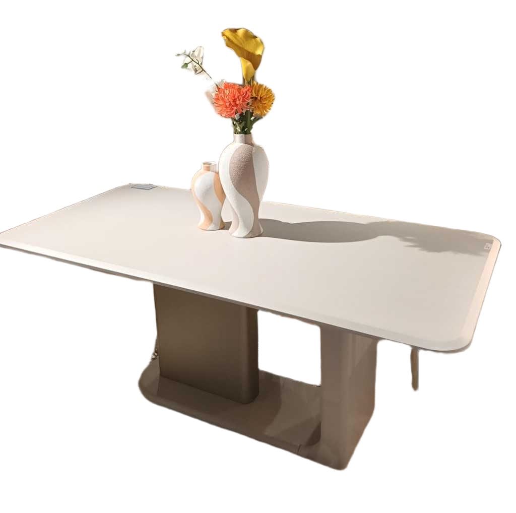 Dining Table 210x92x80cm Melamine And Mdf Light Grey