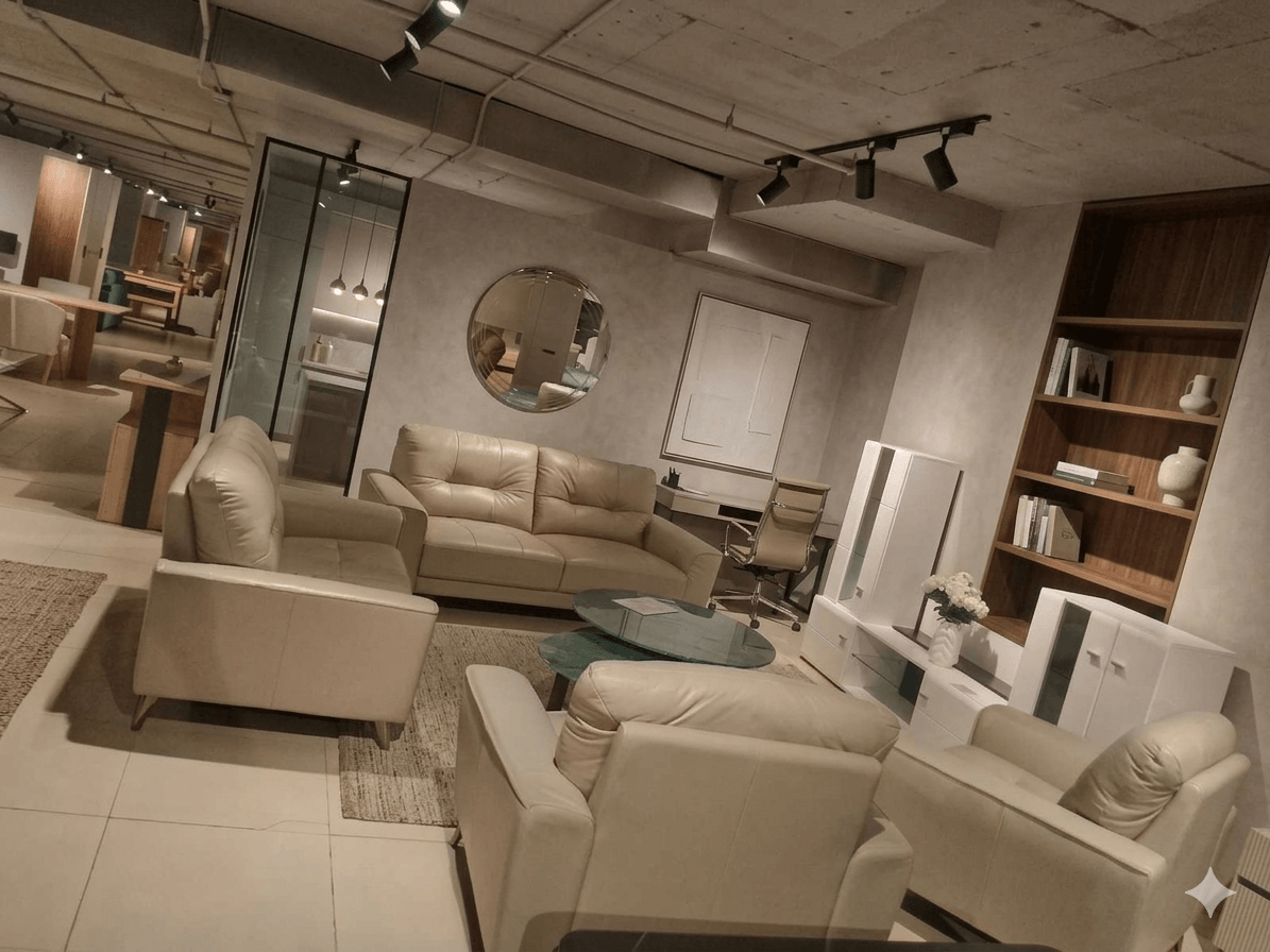 Sofa Set 3+2+1+1 Leather And Split 2902 Light Grey 200x95x89 160x95x89 110x95x89