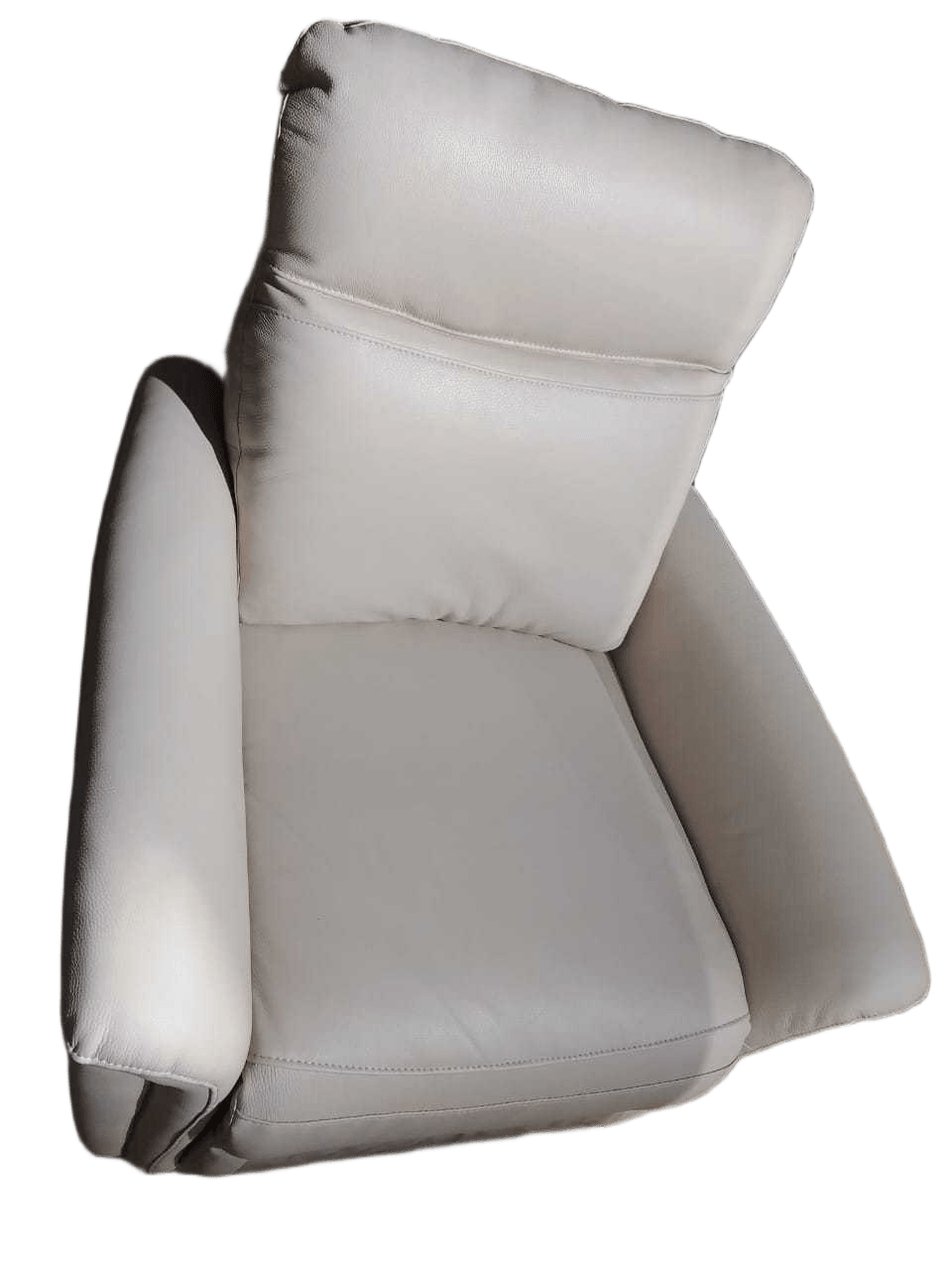 Single Chair 837 Lt Taupe Leather, Bonded Leather, Wood, Foam 90x95x98