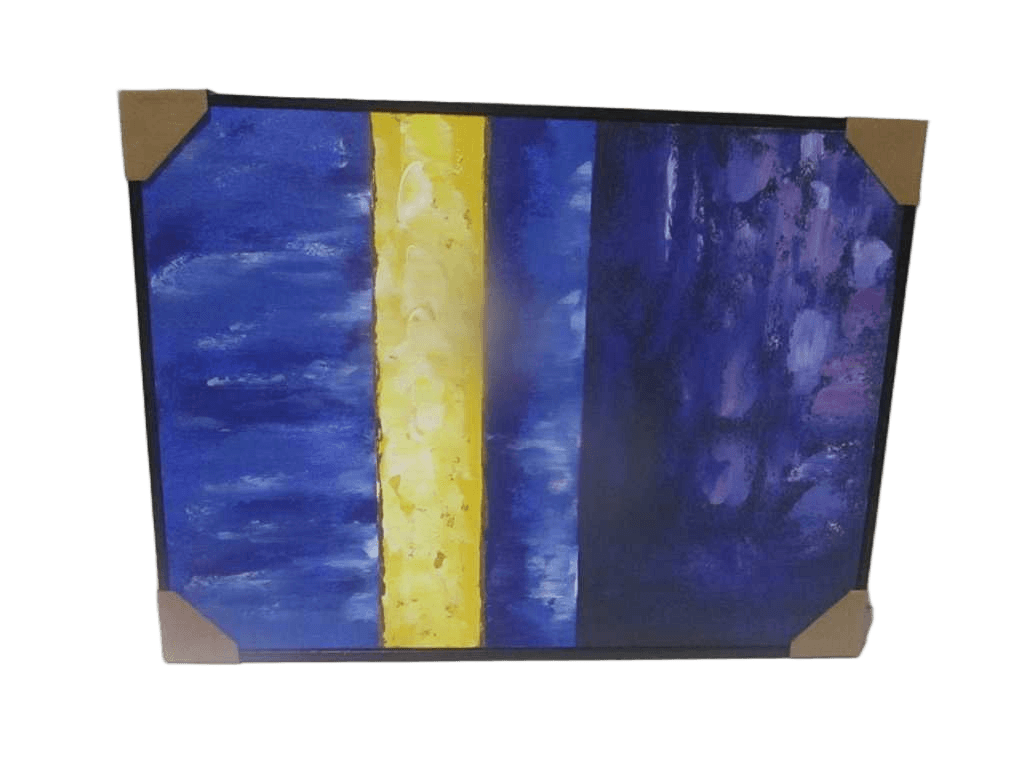 Painting Hand-Made , Ps Frame, Wood-Effect Back: Wood 60*80