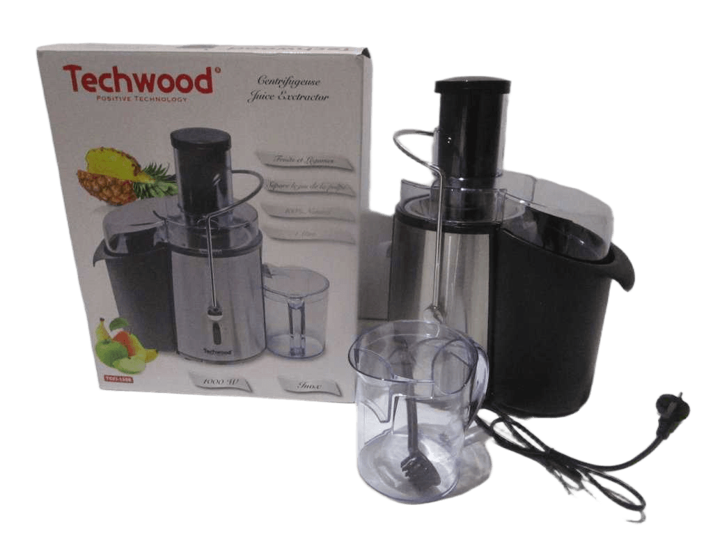 Centrifuge 2-Speed Stainless Steel - Stainless Steel Filter Thermal Safety System Safety Closure 2 Containers: Removable Juice (Capacity 1 Liter) / Pulp (Capacity 2 Liters) Non-Slip Feet Power: 1000w