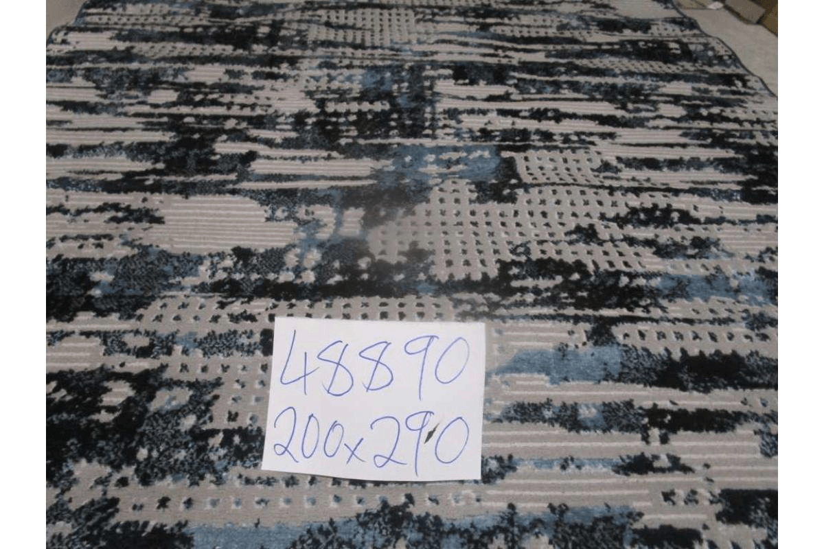 Carpet 200x290 Polyester And Shrink 204,800 Pts/Sqm 9mm Pile Hight 1,350 Grm/Sqm Blue/Grey