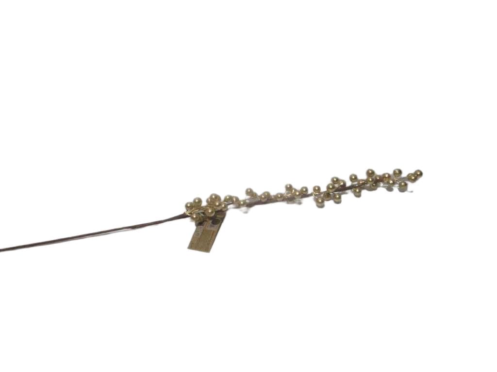 Xmas Berry Branch 75cm Gold