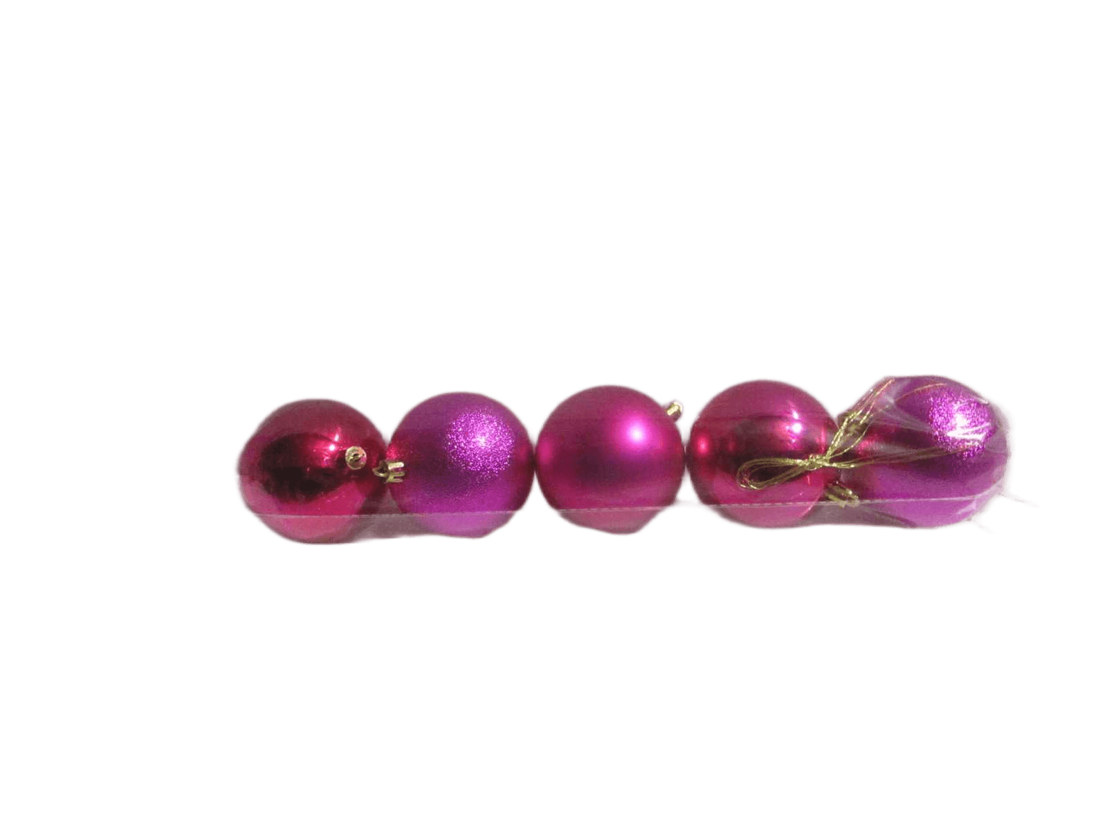 Ball Xmas Set 5x80mm Fuchsia