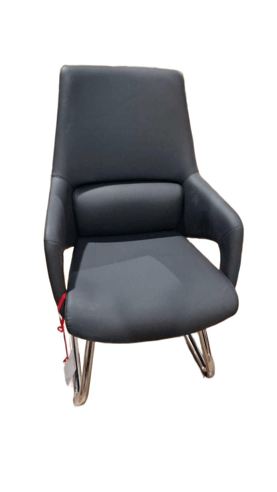 Visitor Chair Black Pu + Chrome Frame Tube:2.0mm 260-61 61x60.5x101.5