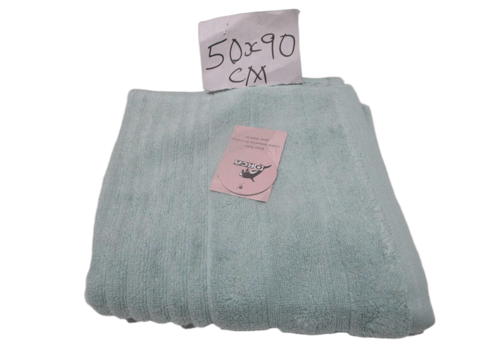 Towel Verna - Plain Dyed Dobby Terry - Zero Twist Cotton Yarn - Narrow Ribbed Pattern - 500 Gsm - Single Ply