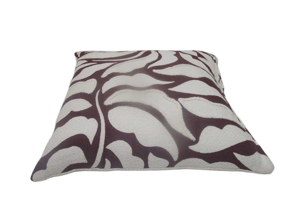 Cushion 45x45cm - Filling 425gsm Vaccum Packed - 100% Cotton Dobby Front And Back, With Print And Chenille Yarn Applique