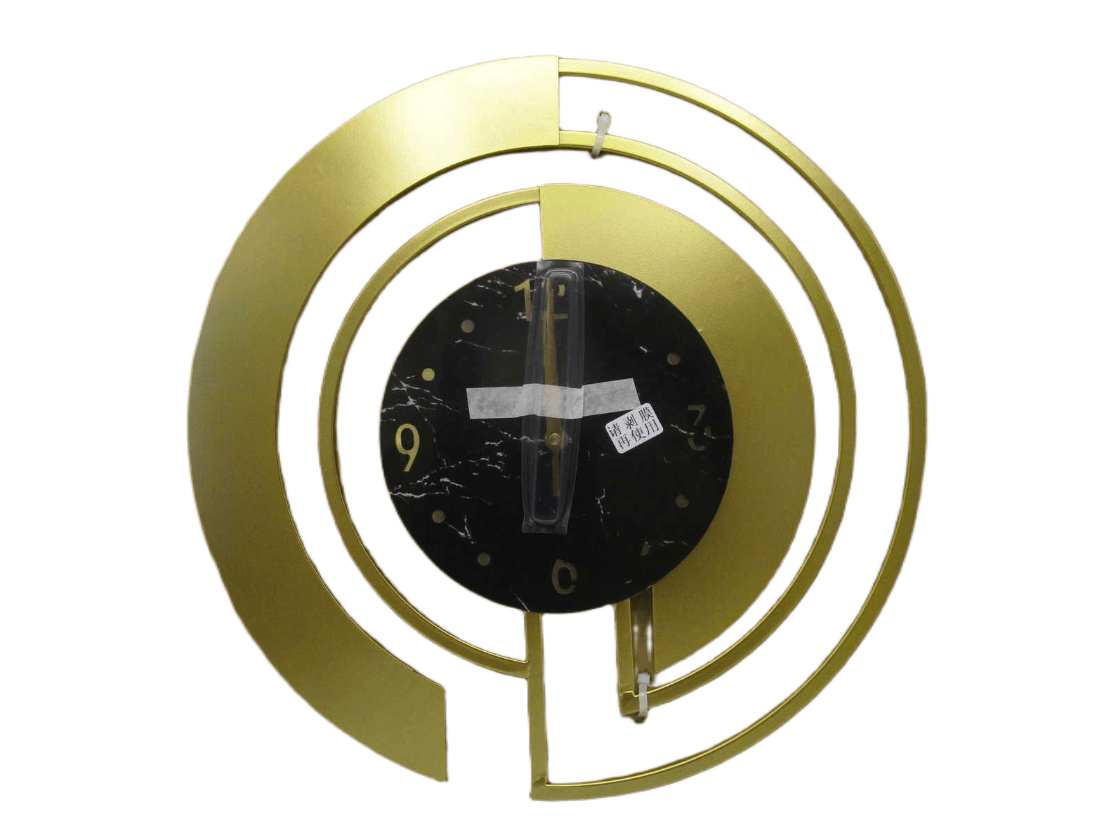 Clock Wallnoir+gold Dia:45cm