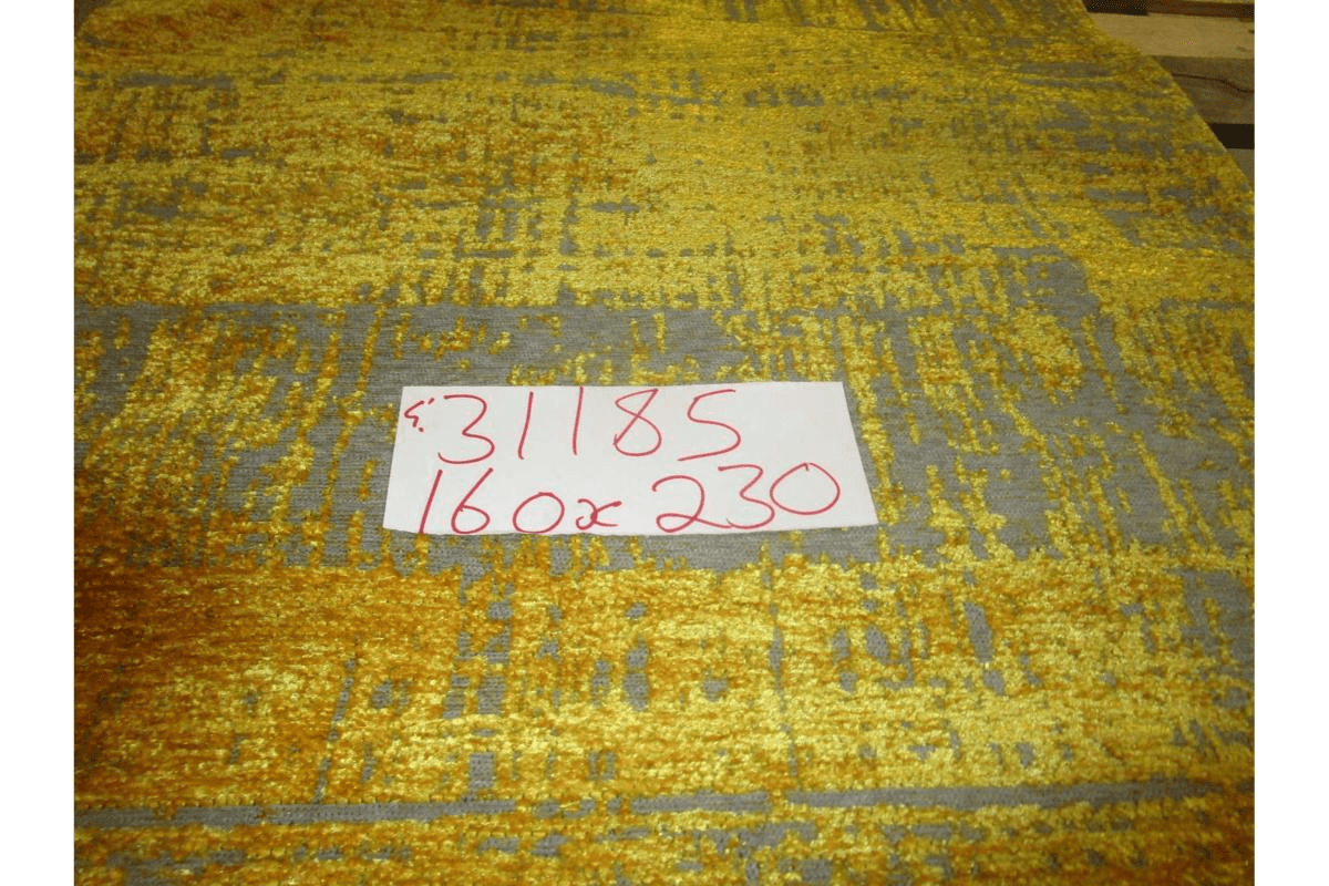 Carpet Porto Yellow 03a 80% Polyester 20% Cotton 1200 Gsm Flat Weave Size:160x230