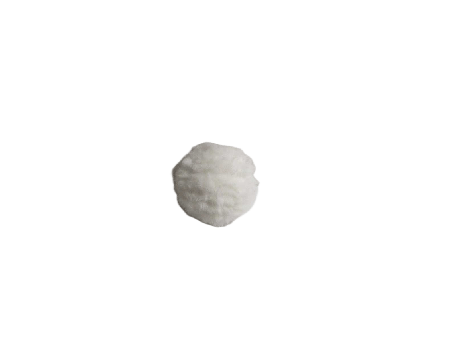 Ball Xmas 100mm Faux Fur White