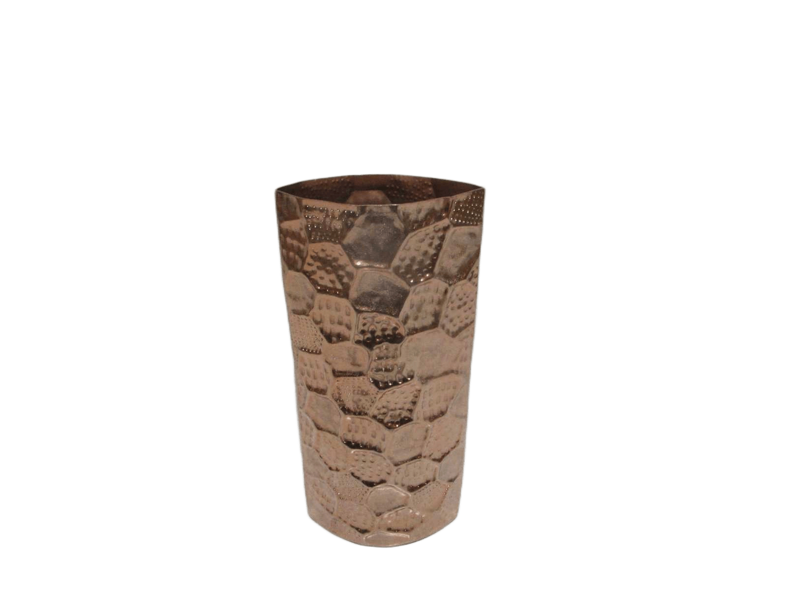 Medium Vase Alu Faceted Effect 2650 41x11x46 Cm Br 1cl=
