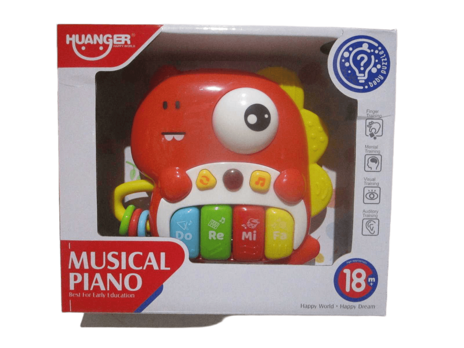 Early Education Toy Dinosaur Music Abs Need 3x1.5v Aaa Batteries Window Box Red Dinosaur 19x17