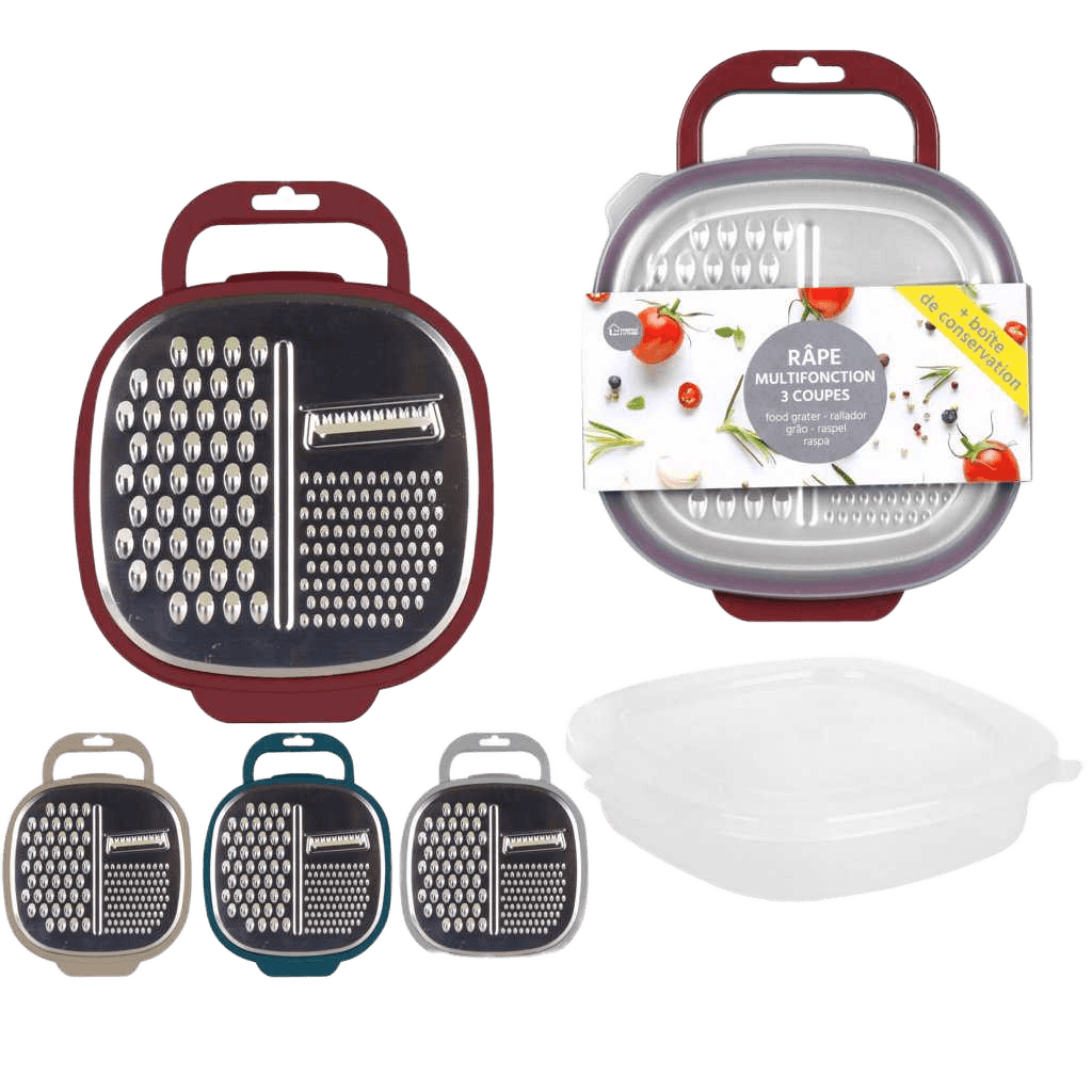 Sonoma Grater With Container And Lid 25x20cm 4 Assorted Colors