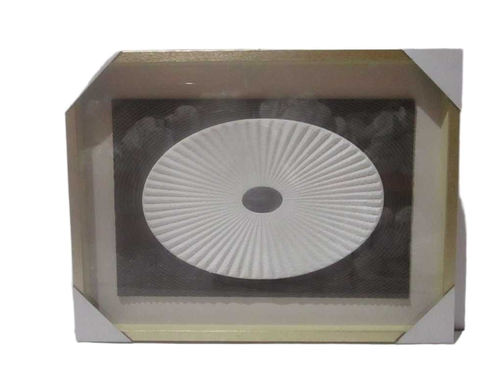 Tableau Gold Wood Frame, Leather Back Gold Frame 75x100