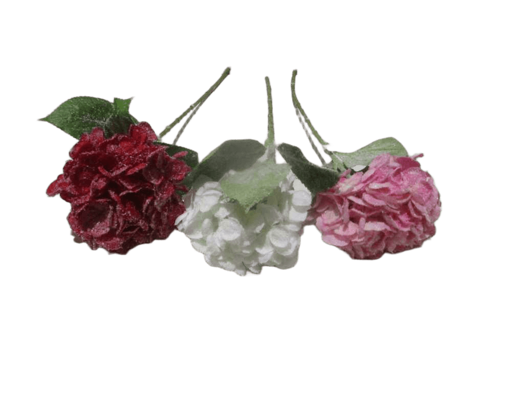 Artificial Flower Hydrangea 68cm Single Christmas 3 Ass. Pink Mv08 -4pcs White Wh01/A -4pcs Red -4pcs 95*57*53cm